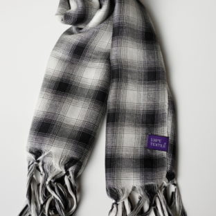 ｼﾙｸ70%ｶｼﾐﾔ30％　グラデーションチェック　限定品ストール